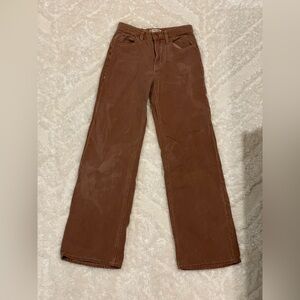 FREE PEOPLE. Brown denim jeans. Size 25. Good condition.